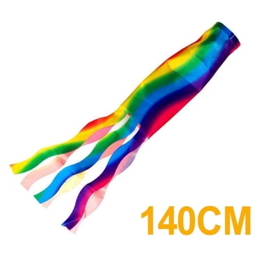 Fanions Serpentins à Vent Arc-en-Ciel 140 cm Festivals Caravane Camping Coloré Extérieur