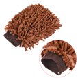 thumbnail image 5 of Unique Bargains Large Double-Side Microfiber Soft Chenille Dusting Wash Mitten Brown, 5 of 5