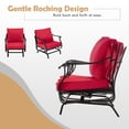 thumbnail image 4 of Costway 3PCS Patio Rocking Bistro Set Cushioned Chair Armrest Side Table Red, 4 of 9