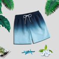 thumbnail image 4 of Gradient Swimming Trunks Mens Adult Boxer Shorts Swimming Casual Beach Pants, 4 of 9