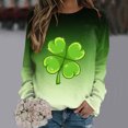 thumbnail image 2 of QIPOPIQ Chandails à Manches Longues pour Femmes T-Shirts de la Saint-Patrick Chandail Shamrock T-Shirt Vert Hauts T-Shirts de la Saint-Patrick Tuniques à Col Rond pour Dames T-Shirts de Fête T-Shirts Graphiques Aubaines, 2 of 4