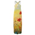 thumbnail image 4 of Robes for Femmes Courbes Summer Conception Robe Décontractée Progressive Cou Sans Manches Suspendu V-Cou Robe Longue Robes for Femmes 2023 Décontracté sur Clearance, 4 of 5