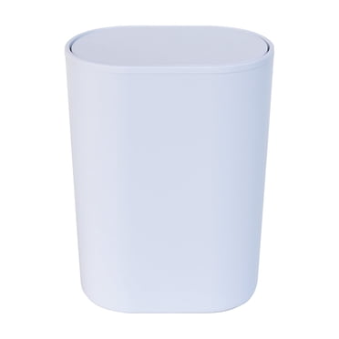 Mainstays Flip Top Plastic Wastebasket White