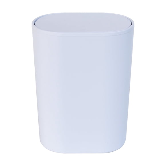Mainstays Flip Top Plastic Wastebasket White