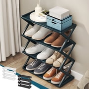 Sentmoon Expandable Shoe Rack Wall Mounted Shoe Rack Household X-type Shoe Rack Multifunctional Double Steel Tube Assembly Shoe Cabinet Dormitory Shelf