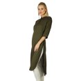 thumbnail image 3 of Bimba Tunique Formelle pour Femmes Bourgogne Kurta Kurti Chic Décontractée Vêtements, 3 of 6