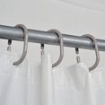 thumbnail image 4 of Solid Pearly Gray Plastic Shower Curtain Rings - Set of 12, 4 of 5