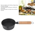 thumbnail image 3 of Mini Egg Frying Pan Cast Iron Solid Wood Handle Mini Pre Seasoned Skillet for Indoor Outdoor Cooking Uniform Heating, 3 of 8