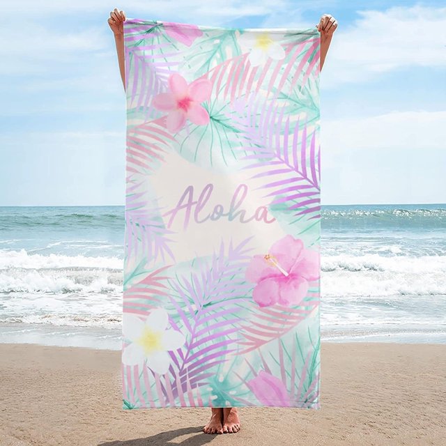 ddioayh Clearance Microfiber Beach Towel Super Lightweight Watercolor Turtle Pattern Bath Towel Sandproof Beach Blanket Multi-Purpose Towel For Travel