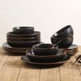 thumbnail image 4 of Stone Lain Brasa Modern Stoneware 16 Piece Dinnerware Set, Service for 4, Black, 4 of 8