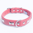 thumbnail image 1 of ROTTERDAM BONES Leather Dog Collar Single- Row Bones, 1 of 2