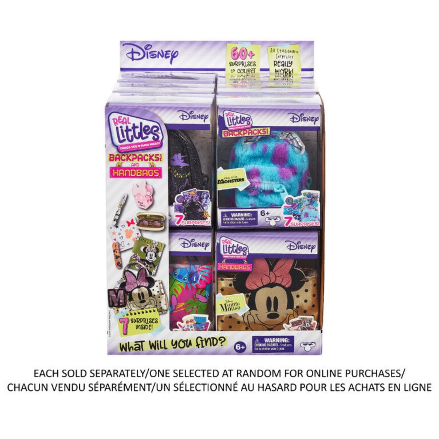 Real Littles Disney backpacks and handbags