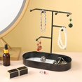 thumbnail image 4 of Jewelry Organizer Stand Tray Display Rack for Rings Black Bangles Watches Display Rack Marbling, 4 of 9