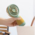 thumbnail image 4 of TopLLC Mini Handheld Fan, Matching Color Design Portable Personal Table Fan, USB Rechargeable Battery Operated Handheld/Desktop Electric Fan Low Noise Strong Airflow Cooling Fan for Office Travel, 4 of 9
