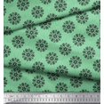 thumbnail image 2 of Soimoi polyester Crepe Fabric Dot & Snowflake Artistic Printed Fabric 1 Yard 52 Inch Wide, 2 of 3