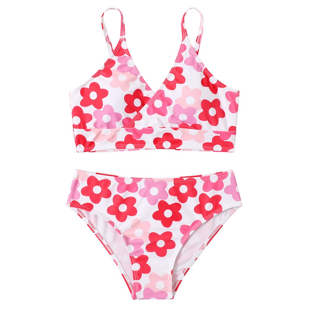 CHUANK 8-12Years Girl Bikini Bathing Suit Set 2 Piece Beach Swimsuit