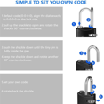 thumbnail image 3 of Combination-Padlock 4-Digit-Gym-Locker-Lock - 8 PCS Resettable Combo Lock for Toolbox School Employee Locker, 3 of 7