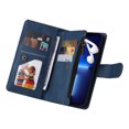 thumbnail image 5 of Case for iPhone 13 Pro Cover Zipper Pocket Wallet Case Magnetic Protective - Blue, 5 of 5