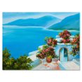 thumbnail image 2 of Designart Maison Près De La Mer Fleurs Colorées I Art mural sur toile, 2 of 4