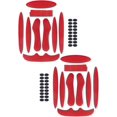 thumbnail image 1 of LLC Coussinets de Remplacement en Mousse pour Casque de Moto/vélo Universel - Rouge, 2 Ensembles, 1 of 5