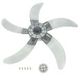 thumbnail image 1 of Miangastore 18 Inch Plastic Fan Blade 5 Leaves Fan Blades Replacement Standing Fan Blade Universal Electric Fan Leaf Table Fan Parts for Pedestal Table Fan Grey, 1 of 9