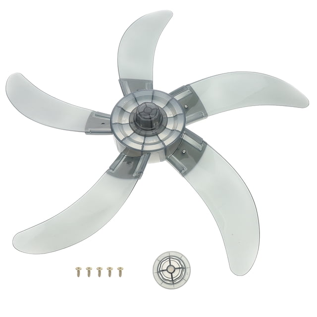 Miangastore 18 Inch Plastic Fan Blade 5 Leaves Fan Blades Replacement Standing Fan Blade Universal Electric Fan Leaf Table Fan Parts for Pedestal Table Fan Grey
