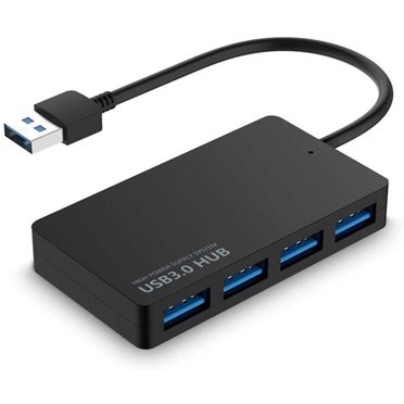High-speed USB 3.0 hub, 4-port socket USB 3.0 hub, ultra-thin USB hub adapter, USB 3.0 hub splitter for MacBook, Mac Pro, Mac Mini, iMac, Surface Pro, XPS, PC, flash drives, mobile hard drives