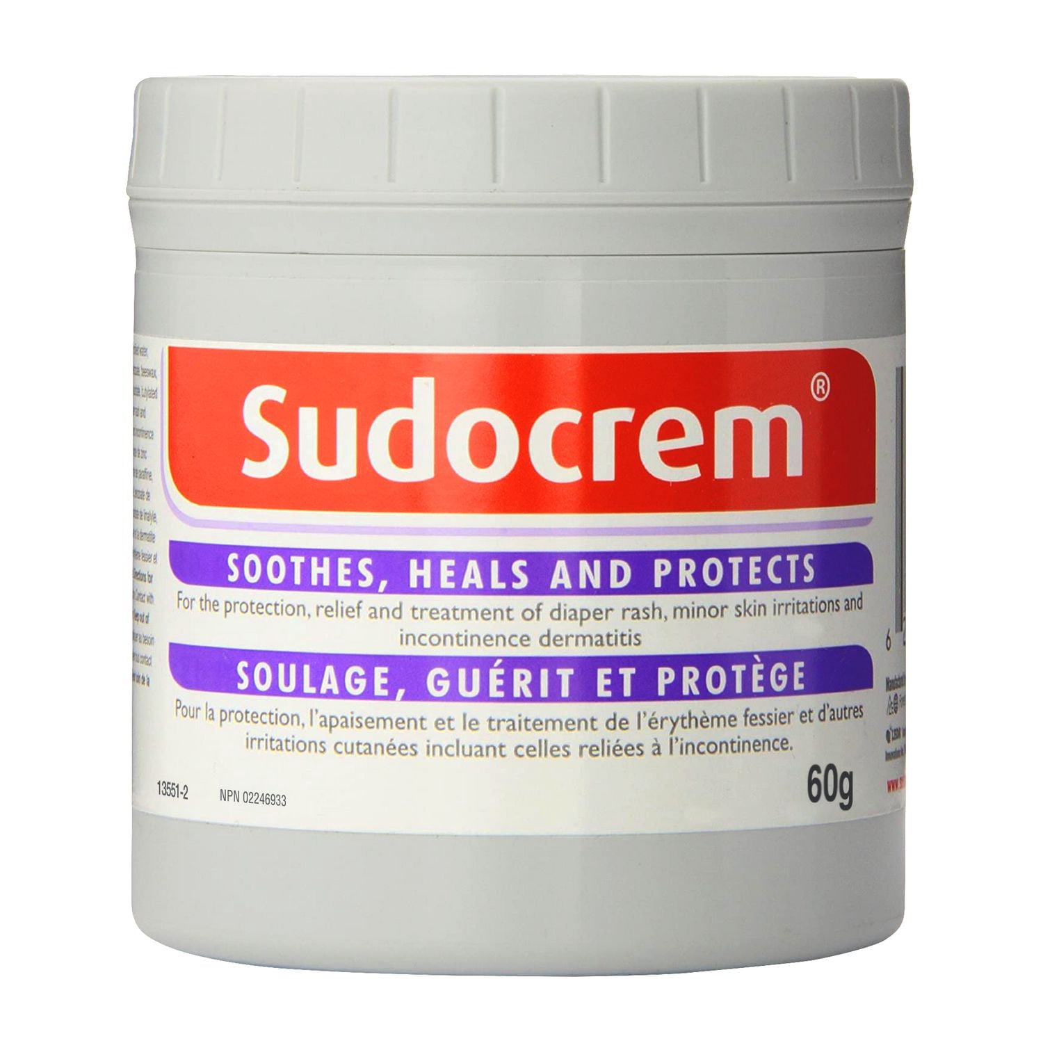 Crème Cicatrisante Sudocrem® - Pot de 60 g - Érythème fessier | Irritations cutanées mineures | Crème Dermatite Incontinence
