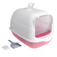 thumbnail image 1 of TISHITA Bac à Litière pour Chat avec Capuchon Fermé et Couvert Toilette pour Chat avec Porte Réutilisable Facile à Rose, 1 of 8