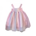 thumbnail image 1 of Filles Bretelles Arc-en-Ciel Maille Robe d'Été Princesse, 1 of 6