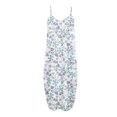 thumbnail image 4 of Lenago Robes d'Été Grande Taille pour Femmes Mode à Bretelles Taille Mi-Haute Col en V Sans Manches à Rayures Imprimées Coupe Ajustée Robe Longue de Plage Robes d'Été de Plage en Liquidation, 4 of 5
