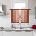 thumbnail image 1 of 2 Pcs Courts Rideaux de Cuisine Transparents Rideau de Café pour Fenêtre au-Dessus de l'Évier, Rideaux Courts Style Ferme Poche pour Tringle Semi-Transparents Demi-Rideau de Cuisine Toile de Jute Filtrant la Lumière Draperies en Lin Épaisses pour Salle de Bain, 1 of 9