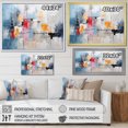 thumbnail image 4 of Designart Collages Abstraits Art Mural, Euphonie Textile I, Collages Abstraits Grande Décoration Murale, Toile Moderne Turquoise Art Mural, 44x34 Pouces, 4 of 5