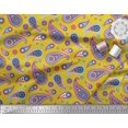 thumbnail image 2 of Soimoi Velvet Fabric Artistic Paisley Printed Fabric 1 Yard 58 Inch Wide, 2 of 3