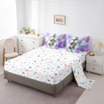 thumbnail image 3 of Gold Marble Bed in a Bag King Size Comforter Set 7 Pieces Purple Butterfly Bedding Sets,Cyan Marbling Sheet Set Abstract Ombre Ink Fluid Art Bed Set,Rustic Animal Dreamy Butterflies Room Decor, 3 of 5