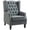 Grey, variant on HOMCOM Button Tufted Accent Chair, Faux Leather Armchair, Brown