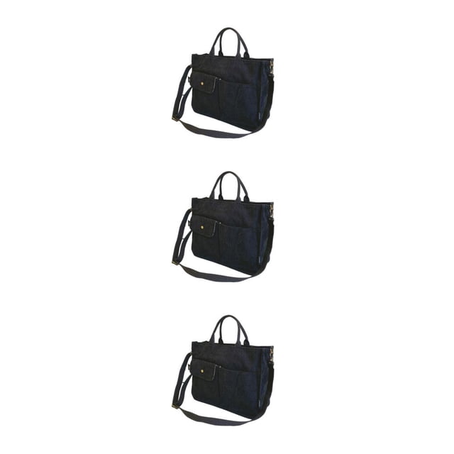 kurtrusly Style With Trendy And Spacious Tote Bag Fashionable And Versatile Messenger Bag black 3Set