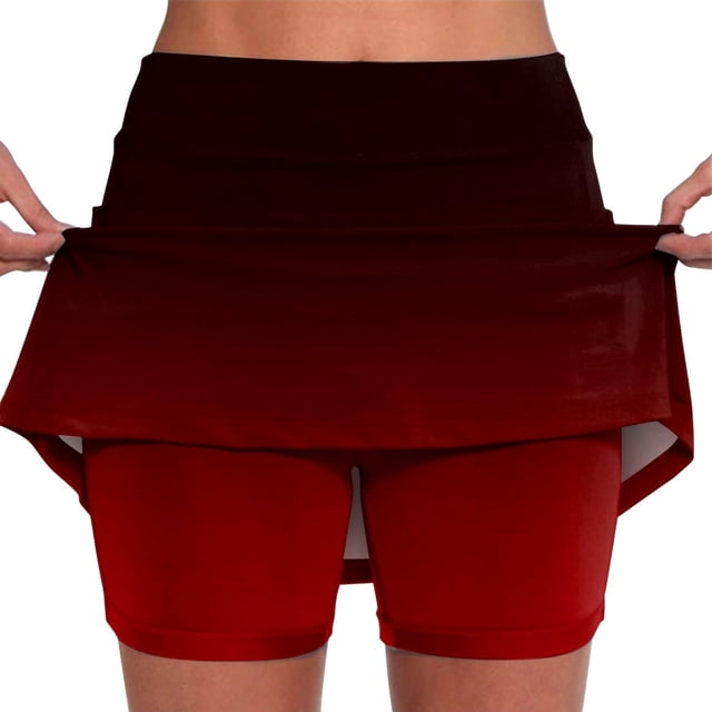 FNFYFH Liquidation Shorts d'Été pour Femmes Confortables Doux Coupe Ample Unis Shorts en Coton, Rouge