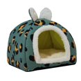 thumbnail image 4 of Cat House Cat Bed Furniture Kennel Sleeping Washable for Cats or Small Dogs Soft Blue Medium, 4 of 9