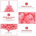 thumbnail image 3 of Patiojoy Pink Christmas Tree 4.5 Ft Xmas Decoration Tree w/ 348 Snow Flocked PVC Tips & Metal Stand, 3 of 10