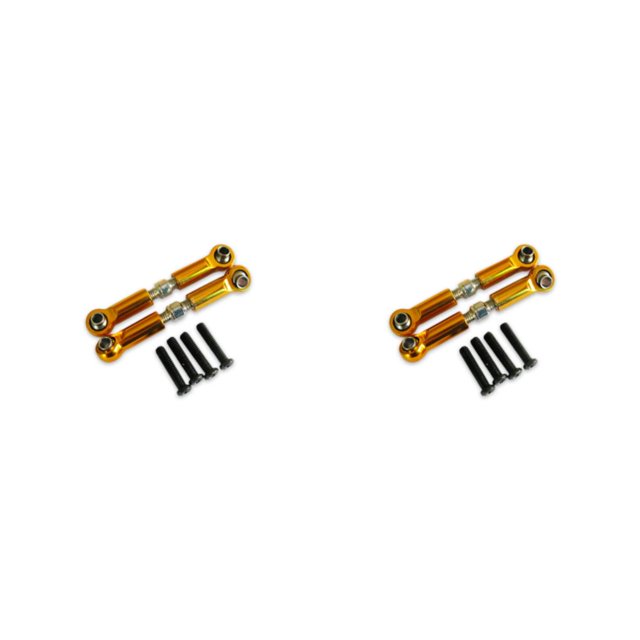 Smilepp Aluminum Alloy Front Rear Servo Link For 1/18 Hobbico Dromida RC Car S Performance With Premium Aluminum Alloy Front yellow 2Set