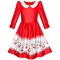 thumbnail image 1 of Robe Fille Manches 3/4 Noël Père Noël Cloche Neige 6 Ans, 1 of 7