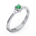 thumbnail image 3 of Birthstone Heart Ring with Shoulder Accents - Emeral (May), 3 of 4
