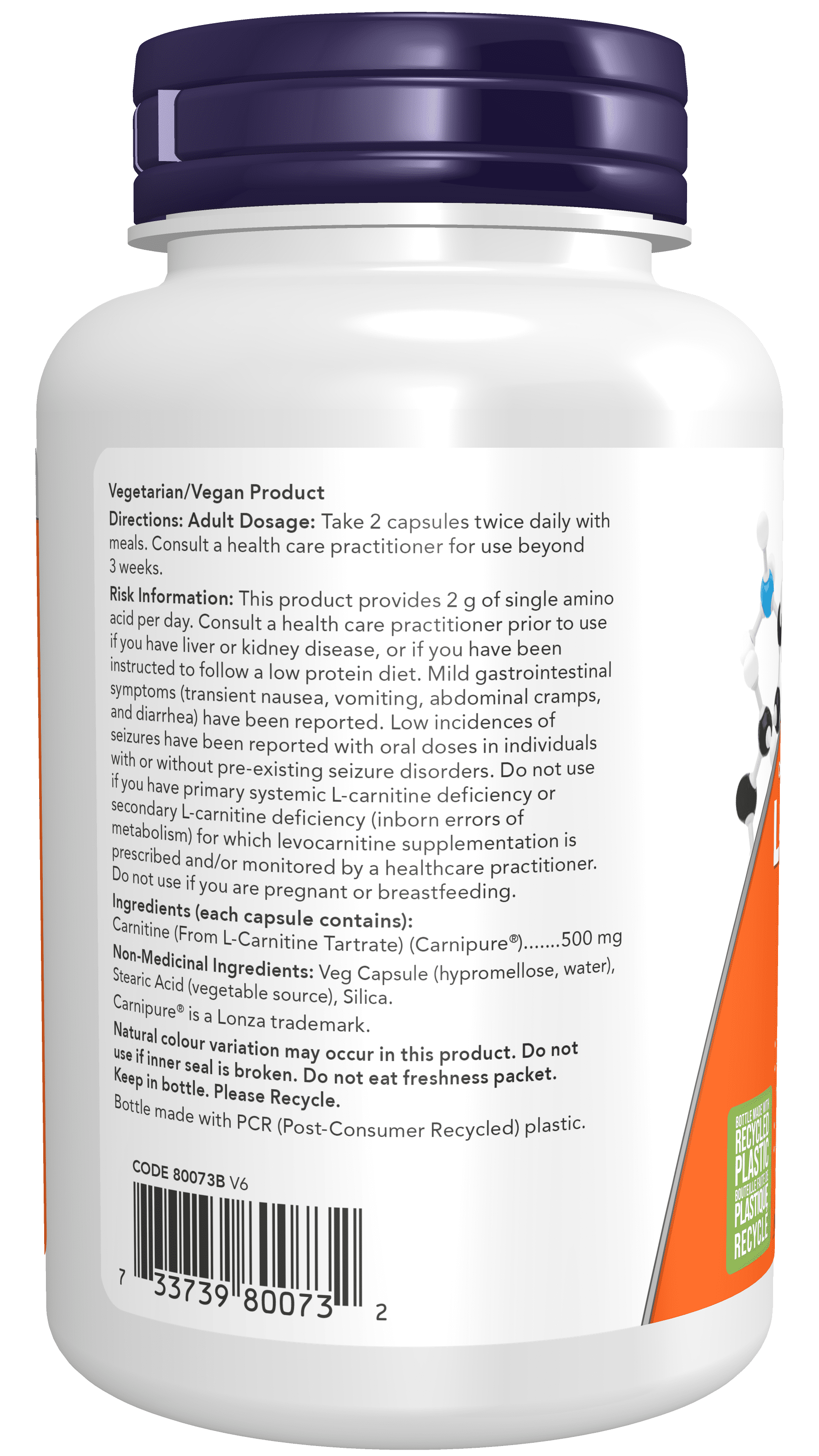 l-carnitine walmart.ca NOW Supplements 500mg Vegetable Capsules, 180 Count Ethiglo