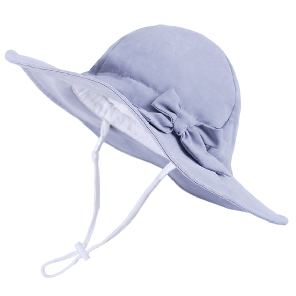 Chapeau de Soleil UPF 50+ pour Bébé Fille, Chapeau Bob à Grand Bord Ajustable pour Tout-Petit, Extérieur Plage Été, Chapeaux pour Enfants