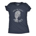 thumbnail image 1 of Womens Save The Floaty Potatoes T Shirt Funny Manatee Conservation Tee (Heather Navy) - M, 1 of 4