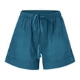 thumbnail image 3 of Cameland Womens Shorts Comfy Drawstring Elastic Waist Shorts Summer Casual Loose Solid Mid Rise Sports Short Pants with Pockets on, 3 of 4