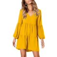 thumbnail image 2 of Robe Tunique d'Été pour Femme à Col en V, Décontractée, Ample et Fluide, Coupe Évasée, 2 of 6