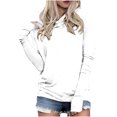 thumbnail image 1 of Timegard Womens Hoodies Plus Size Long Sleeve Thumb Hole Pullover Fall Casual Solid Color Comfy Tops, 1 of 5