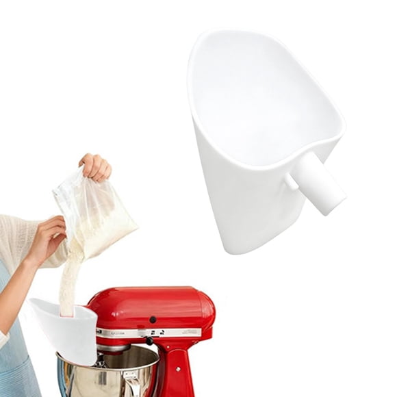 Silicone Flour Funnel For Stand Mixer Flexible Bowl Filler Ingredient Pouring Aid Kitchen Baking Accessory Multiple Colors